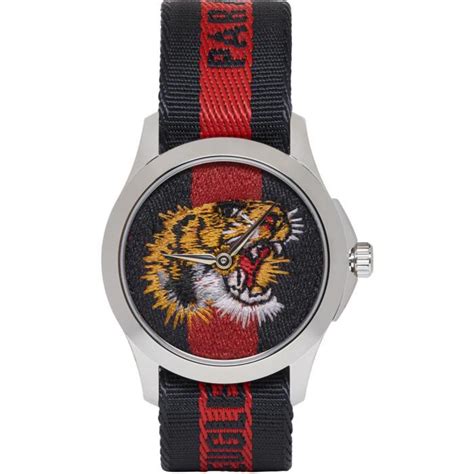 Silver & Navy 'L'Aveugle Par Amour' Tiger Watch 